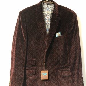 Ted Baker London Maroon Velvet Blazer size 44R